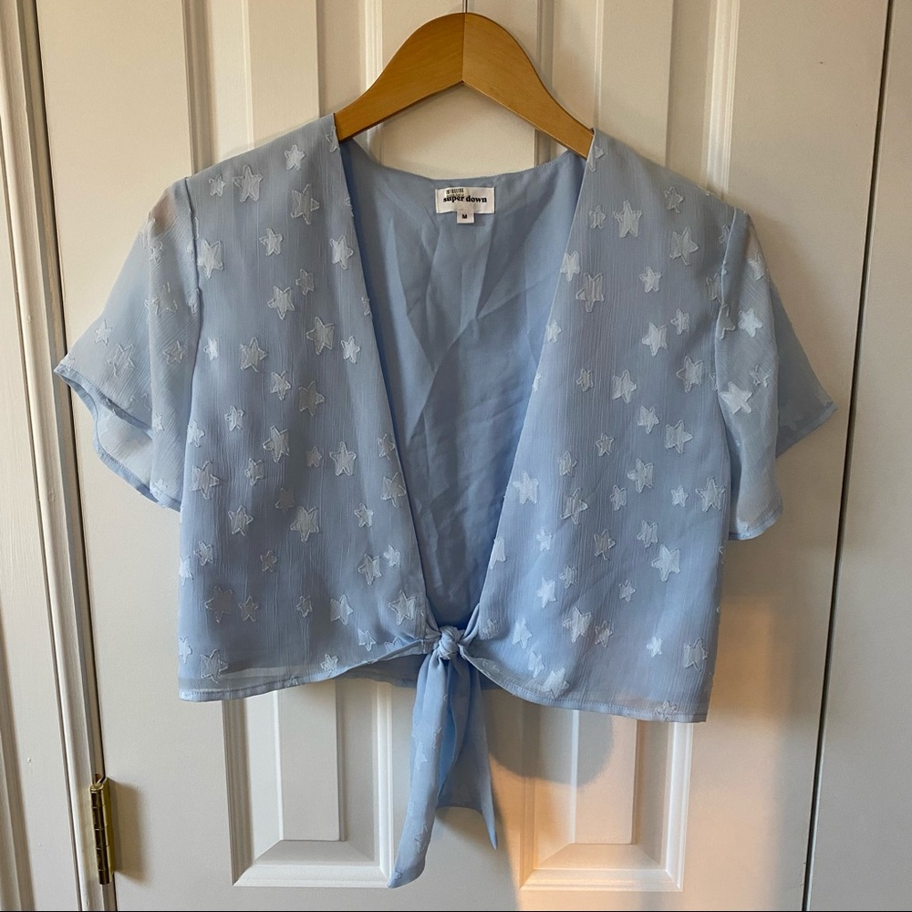 Tie Front Star Top by Superdown